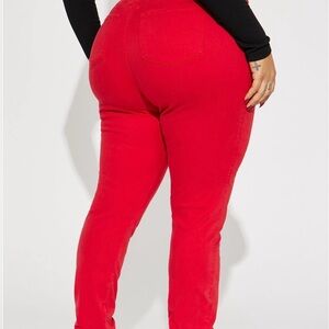Red Fashion Nova Jeans